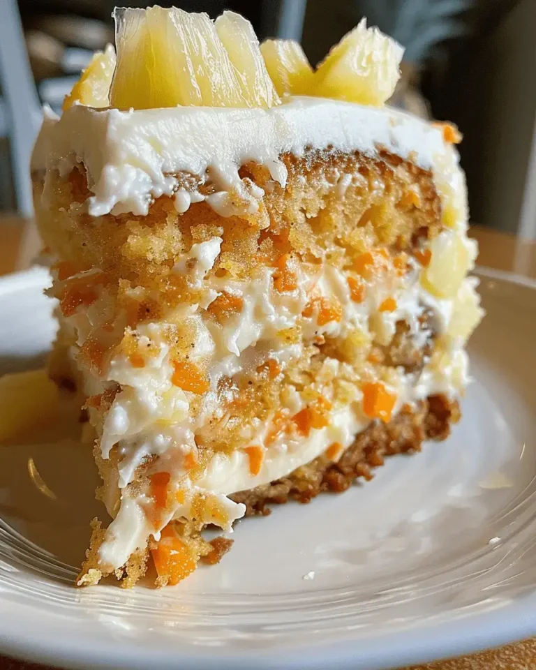 Hawaiian Pineapple Carrot Cake with Cream Cheese Frosting Moist Hawaiian Pineapple Carrot Cake topped with cream cheese frosting and garnished with chopped nuts and shredded coconut