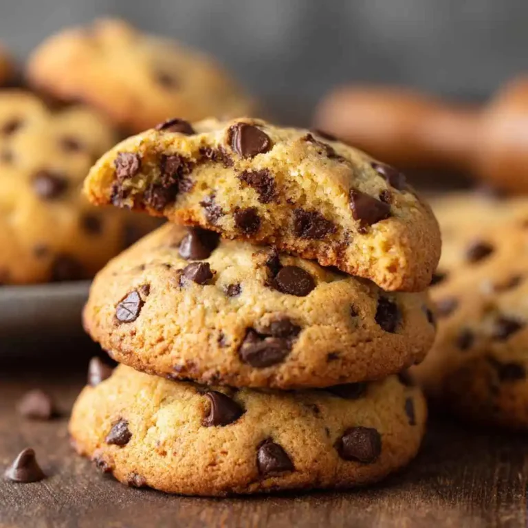 Pumpkin chocolate chip cookies on rustic plate with fall decorations