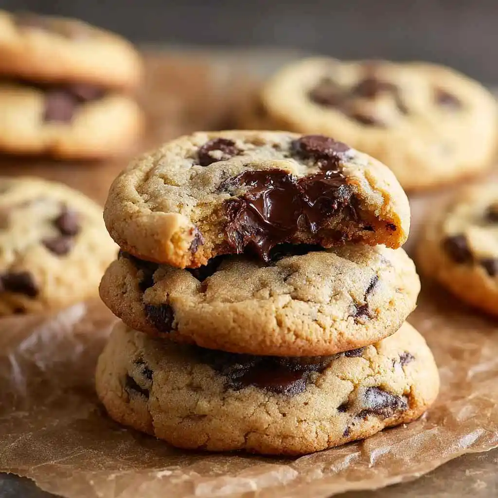 Plate of gluten free chocolate chip cookies ready to serve